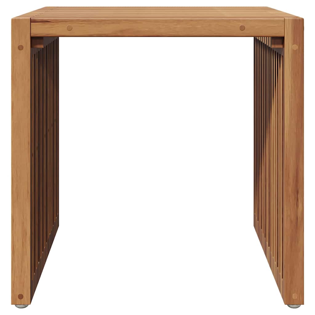 Garden Side Table Brown 45 X 42.5 X 45 Cm Solid Teak Wood