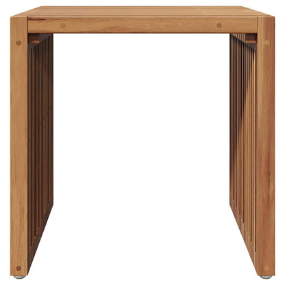 Garden Side Table Brown 45 X 42.5 X 45 Cm Solid Teak Wood