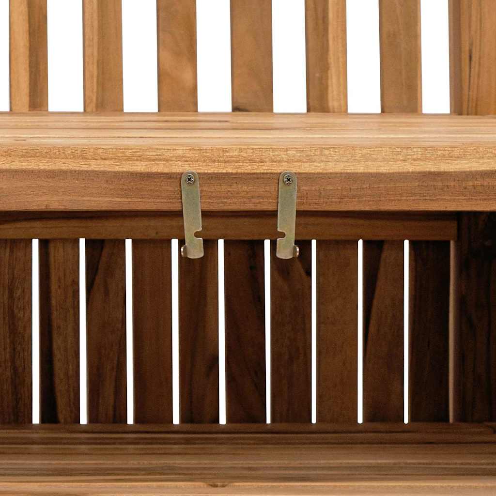 Garden Storage Bench Brown 150 X 60 X 90 Cm Solid Teak Wood