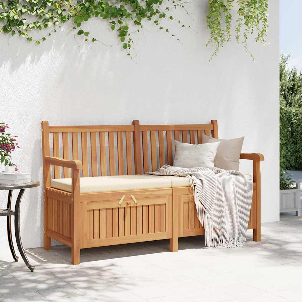 Garden Storage Bench Brown 150 X 60 X 90 Cm Solid Teak Wood