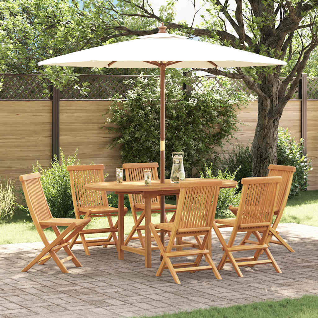 Garden Dining Set 5 Pcs Brown 160 X 80 X 75 Cm Solid Teak Wood