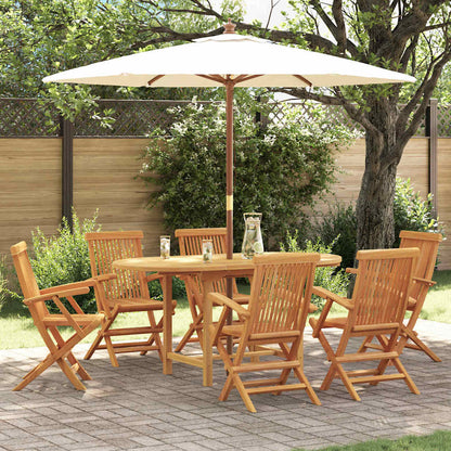 Garden Dining Set 5 Pcs Brown 160 X 80 X 75 Cm Solid Teak Wood