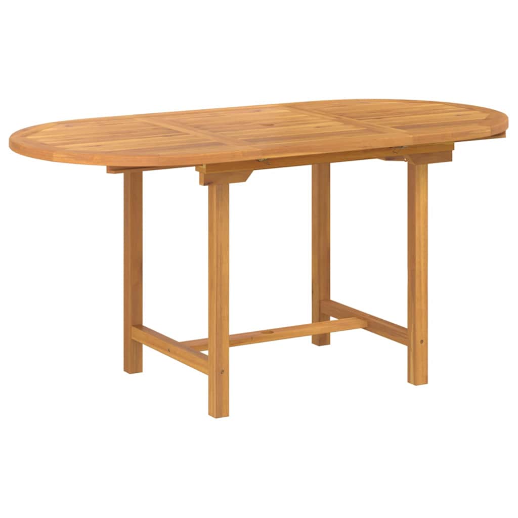 Garden Dining Set 5 Pcs Brown 160 X 80 X 75 Cm Solid Teak Wood