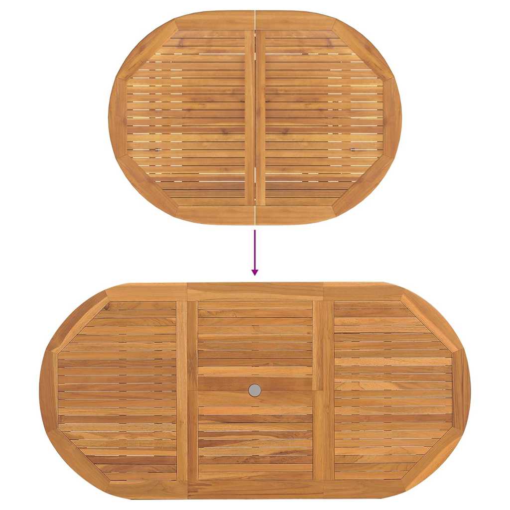 Garden Dining Set 5 Pcs Brown 160 X 80 X 75 Cm Solid Teak Wood