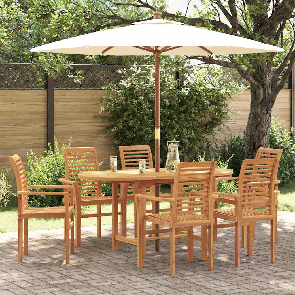 Garden Dining Set 5 Pcs Brown 160 X 80 X 75 Cm Solid Teak Wood