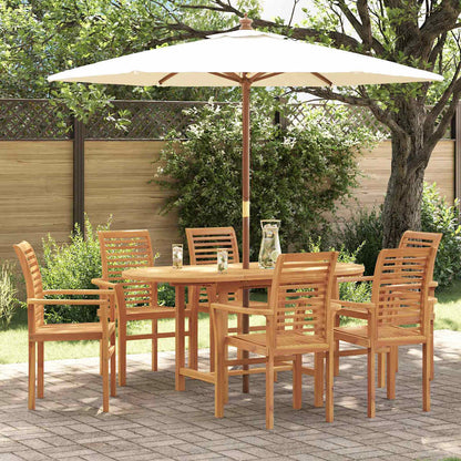 Garden Dining Set 5 Pcs Brown 160 X 80 X 75 Cm Solid Teak Wood