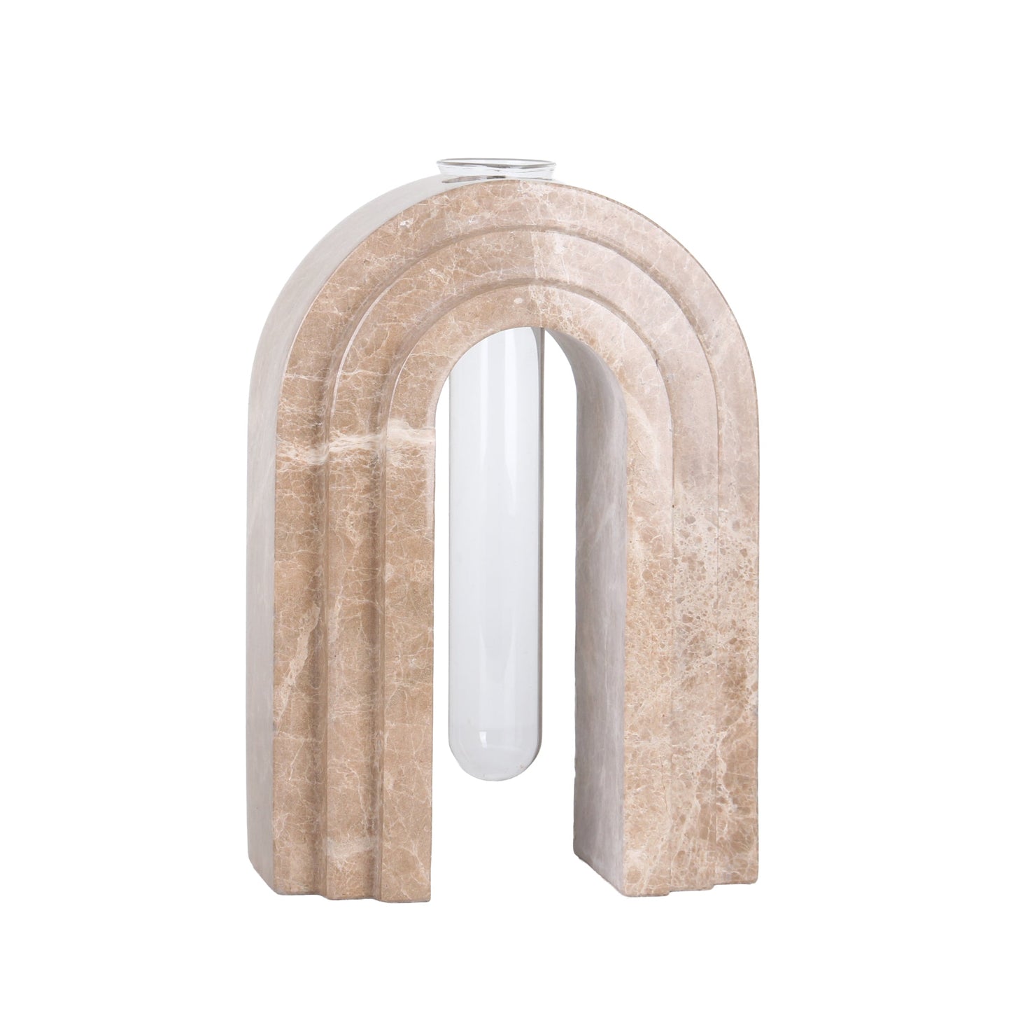 CAC10698-KM Marble Arch Vase - Light Coffee
