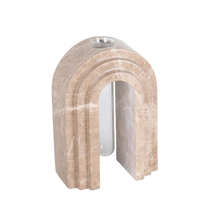 CAC10698-KM Marble Arch Vase - Light Coffee