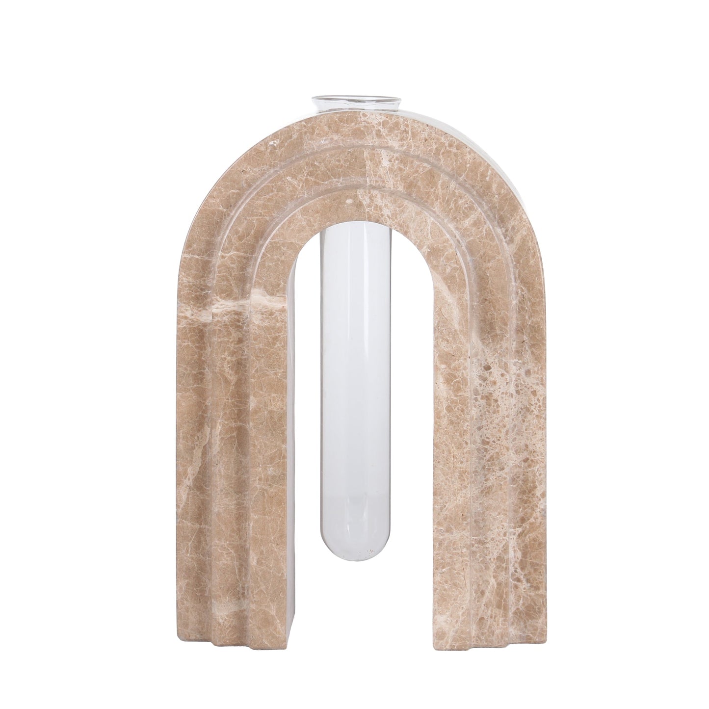 CAC10698-KM Marble Arch Vase - Light Coffee