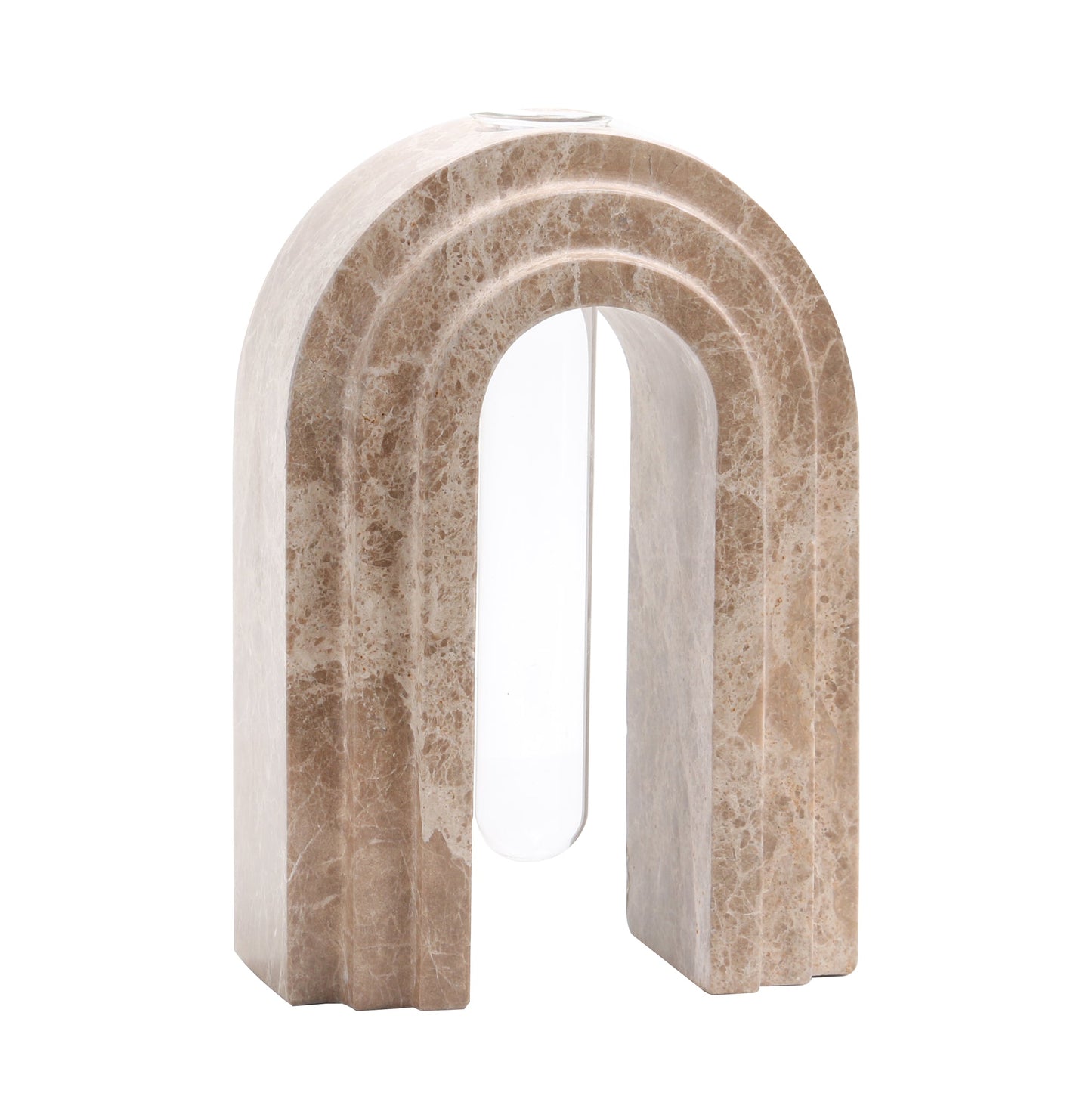 CAC10698-KM Marble Arch Vase - Light Coffee
