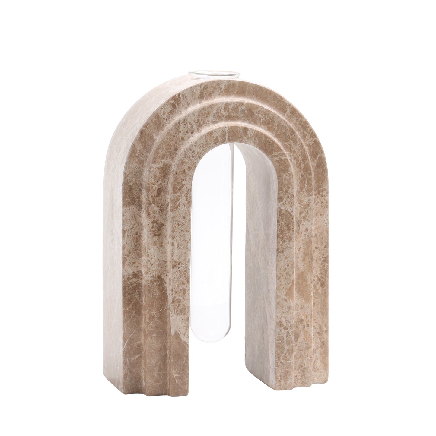 CAC10698-KM Marble Arch Vase - Light Coffee