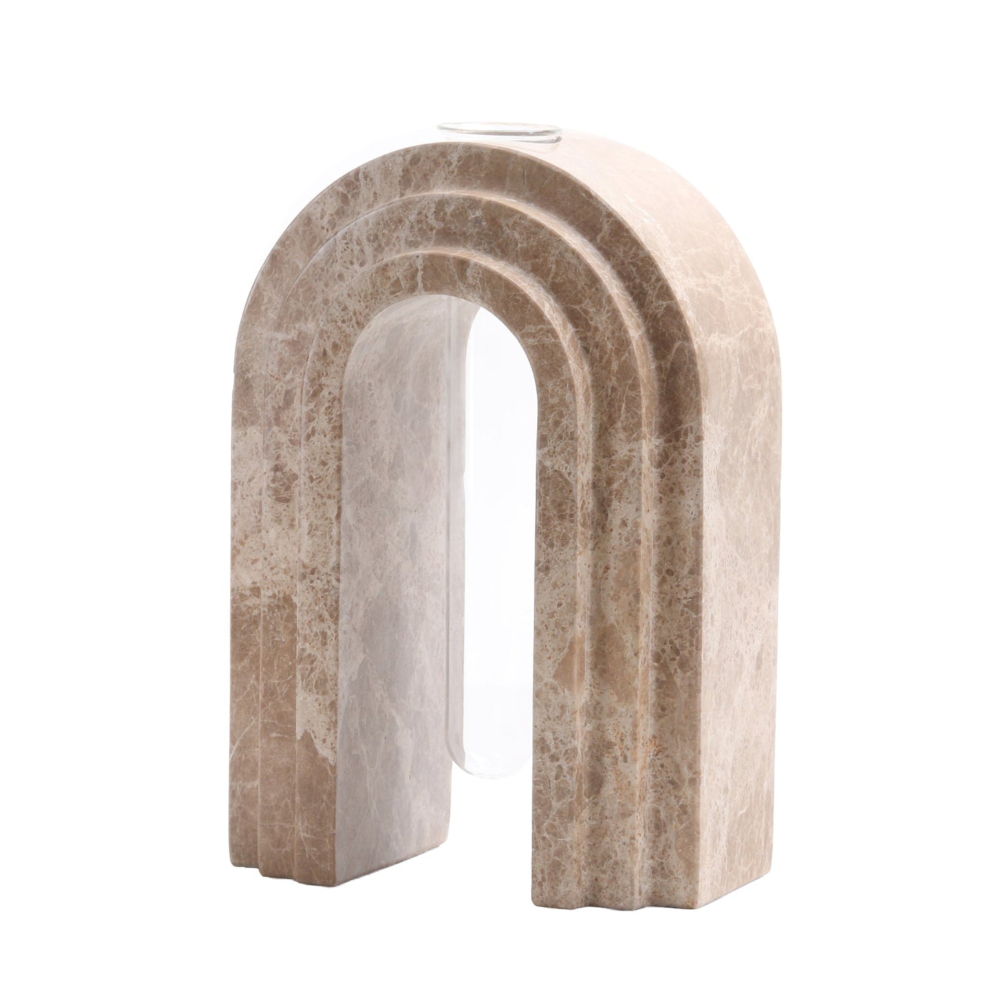 CAC10698-KM Marble Arch Vase - Light Coffee