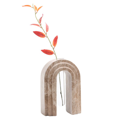 CAC10698-KM Marble Arch Vase - Light Coffee
