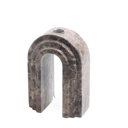 CAC10697-KM Marble  Arch Vase - Dark Coffee