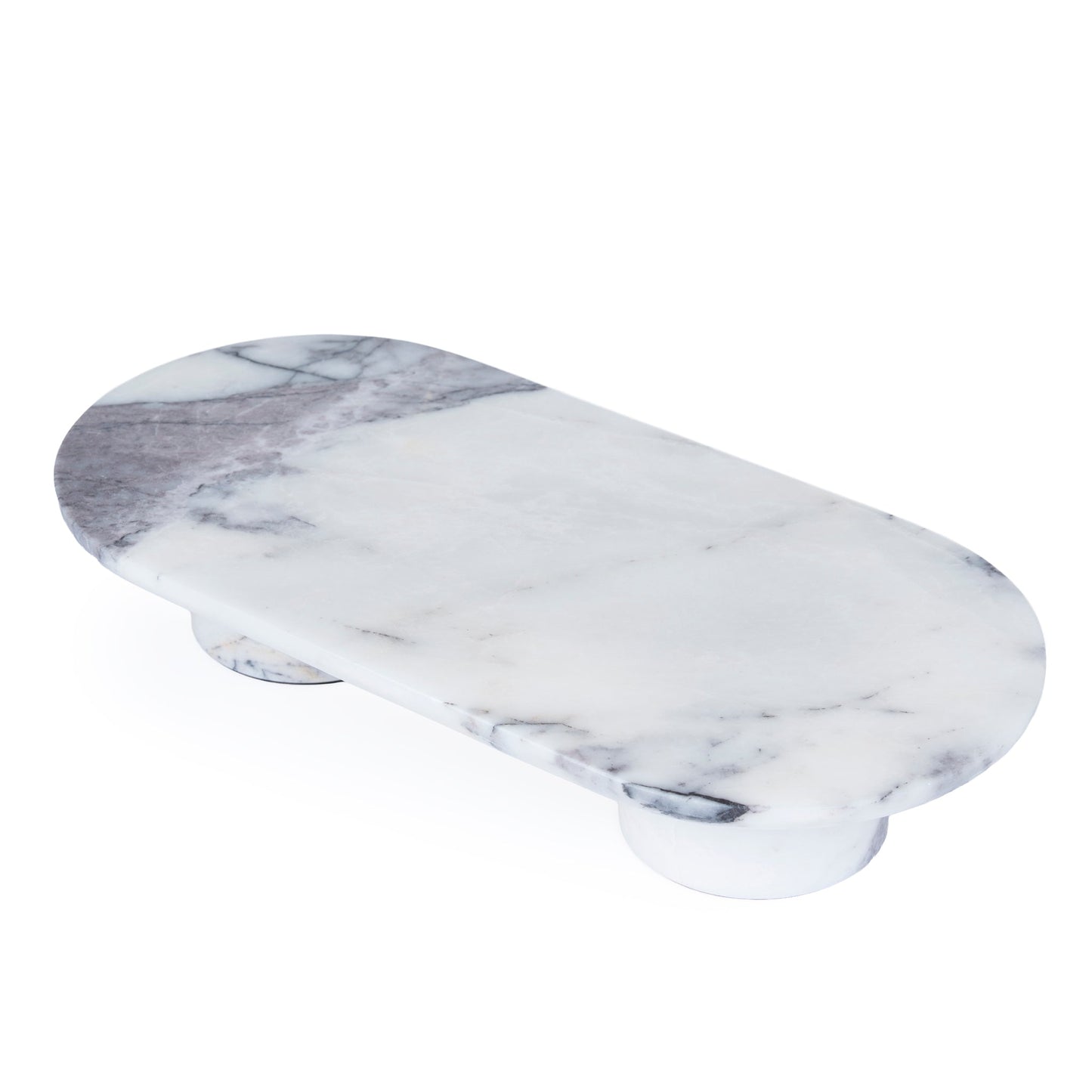 CAC10710-KM Natural Marble Tray - White