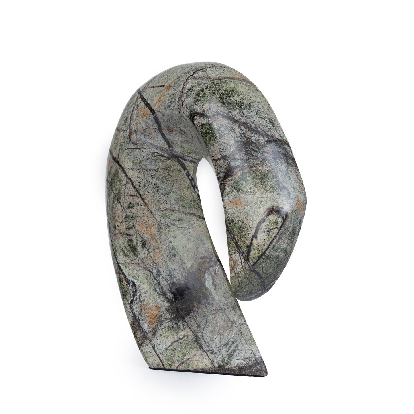 CAC10720-KM Sea Waves Marble Sculpture - Green