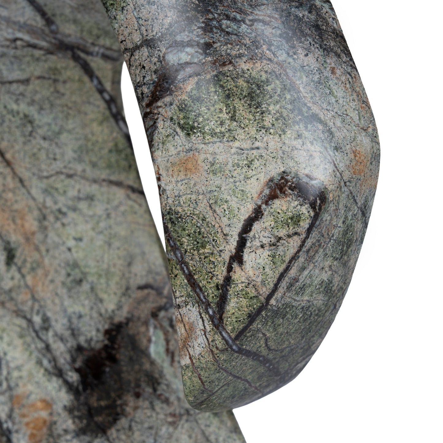 CAC10720-KM Sea Waves Marble Sculpture - Green