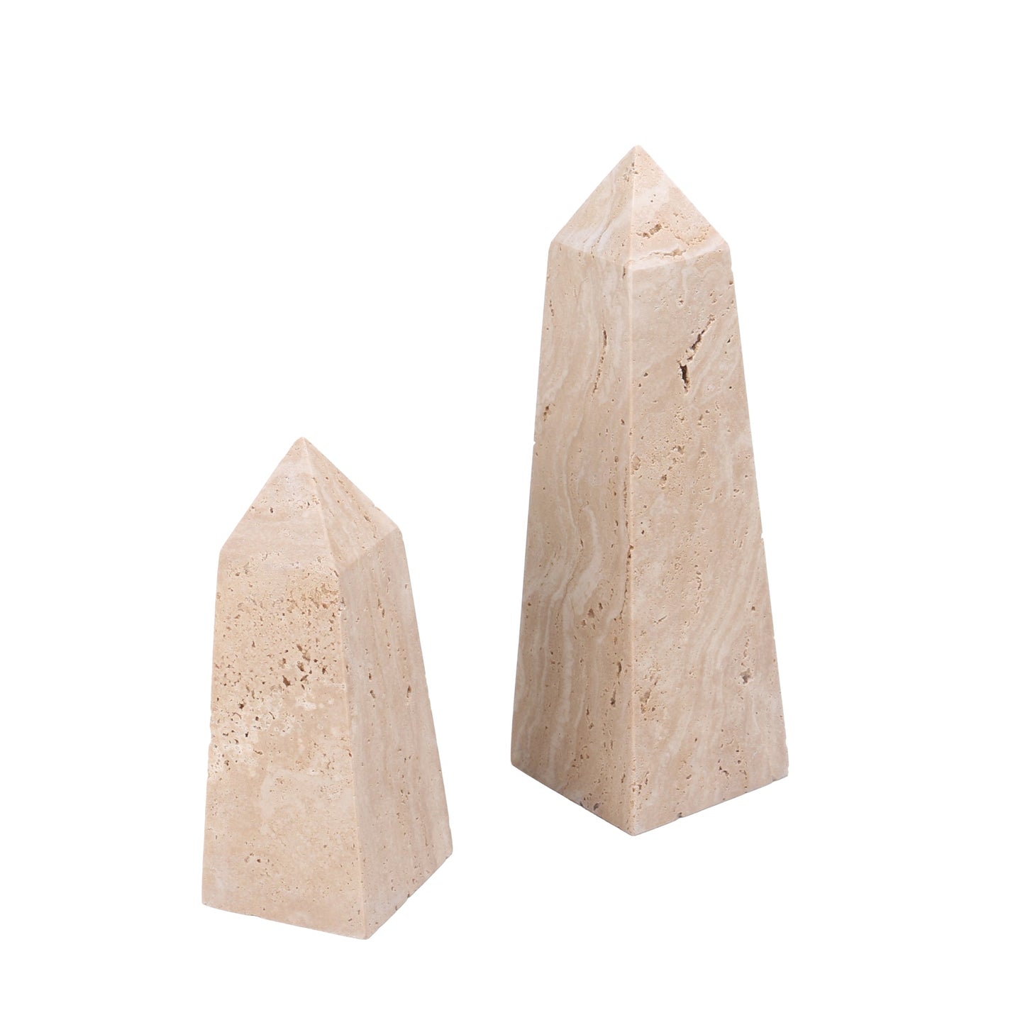 CAC10723-KM Obelisks Small Sculpture - Beige