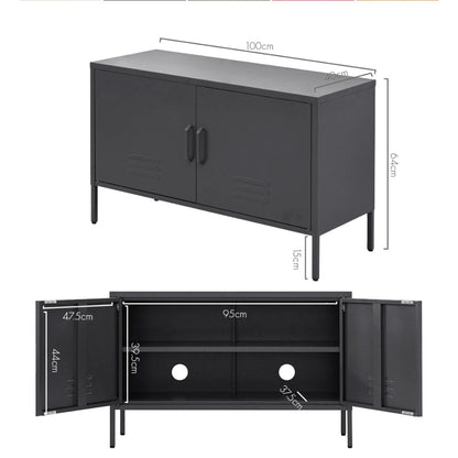 ArtissIn Buffet Sideboard Metal Cabinet - BASE Charcoal