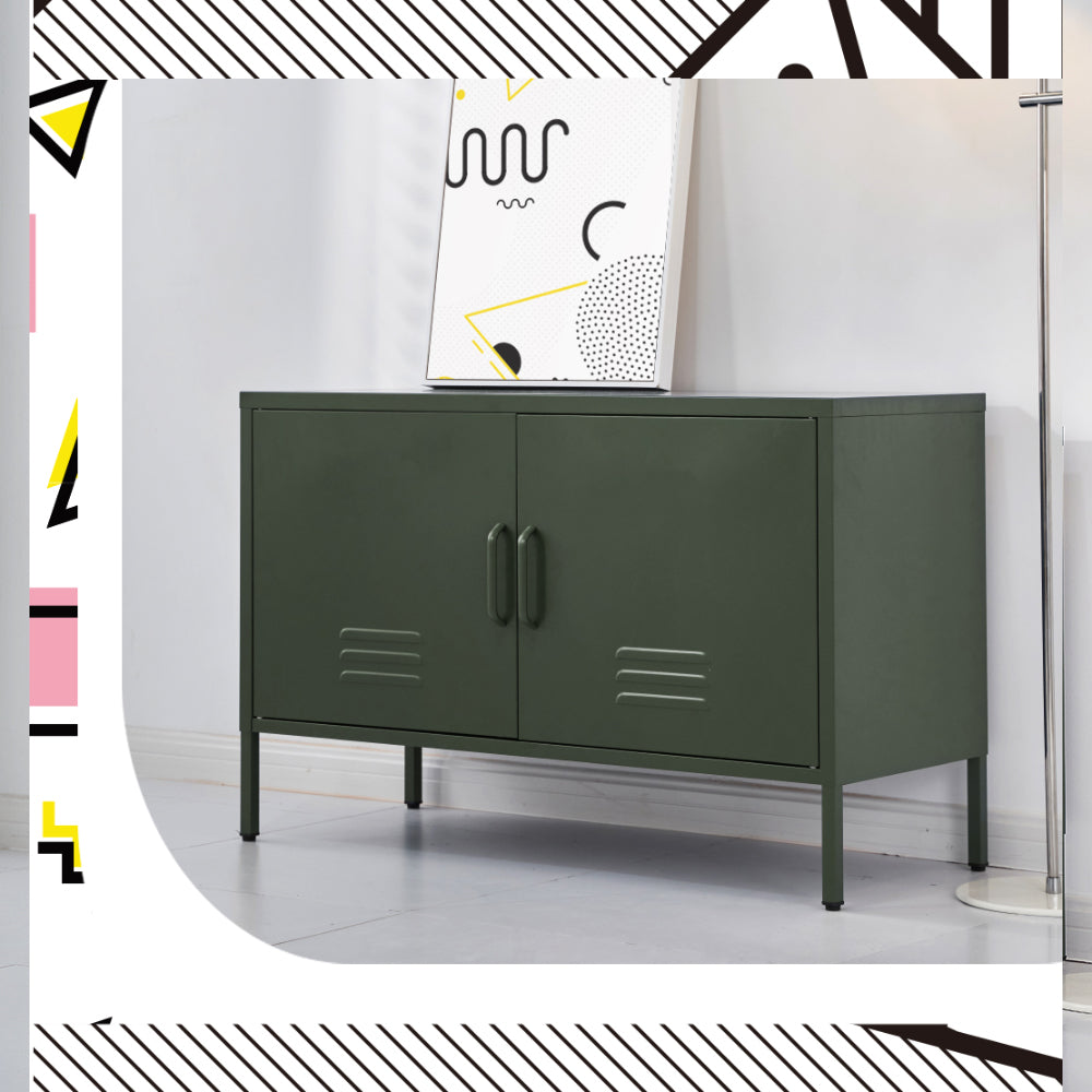 ArtissIn Buffet Sideboard Metal Cabinet - BASE Green