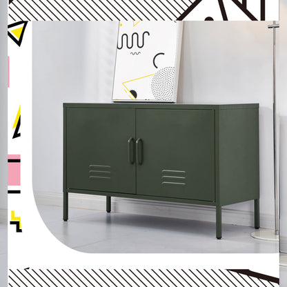 ArtissIn Buffet Sideboard Metal Cabinet - BASE Green