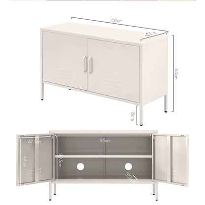 ArtissIn Buffet Sideboard Metal Cabinet - BASE White