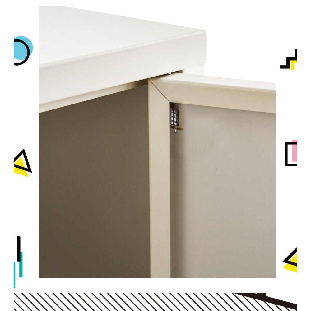 ArtissIn Buffet Sideboard Metal Cabinet - BASE White