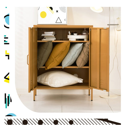 ArtissIn Buffet Sideboard Metal Cabinet - SWEETHEART Yellow