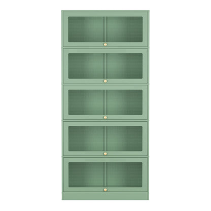 ArtissIn Buffet Sideboard Cupboard Cabinet Storage Mesh Doors Metal Green ELIA