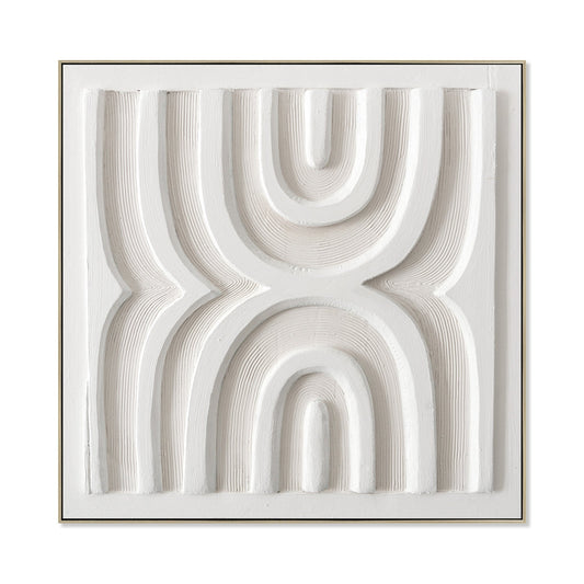 CAR12191-CLO 80 x 80cm Framed Canvas - Natural