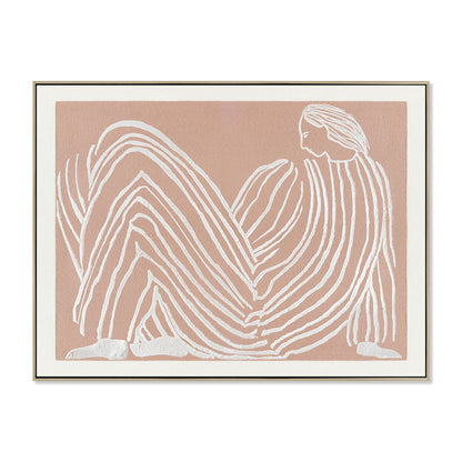 CAR12192-CLO 80 x 60cm Framed Canvas - Natural