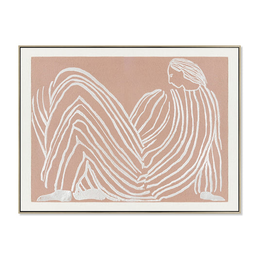 CAR12192-CLO 80 x 60cm Framed Canvas - Natural