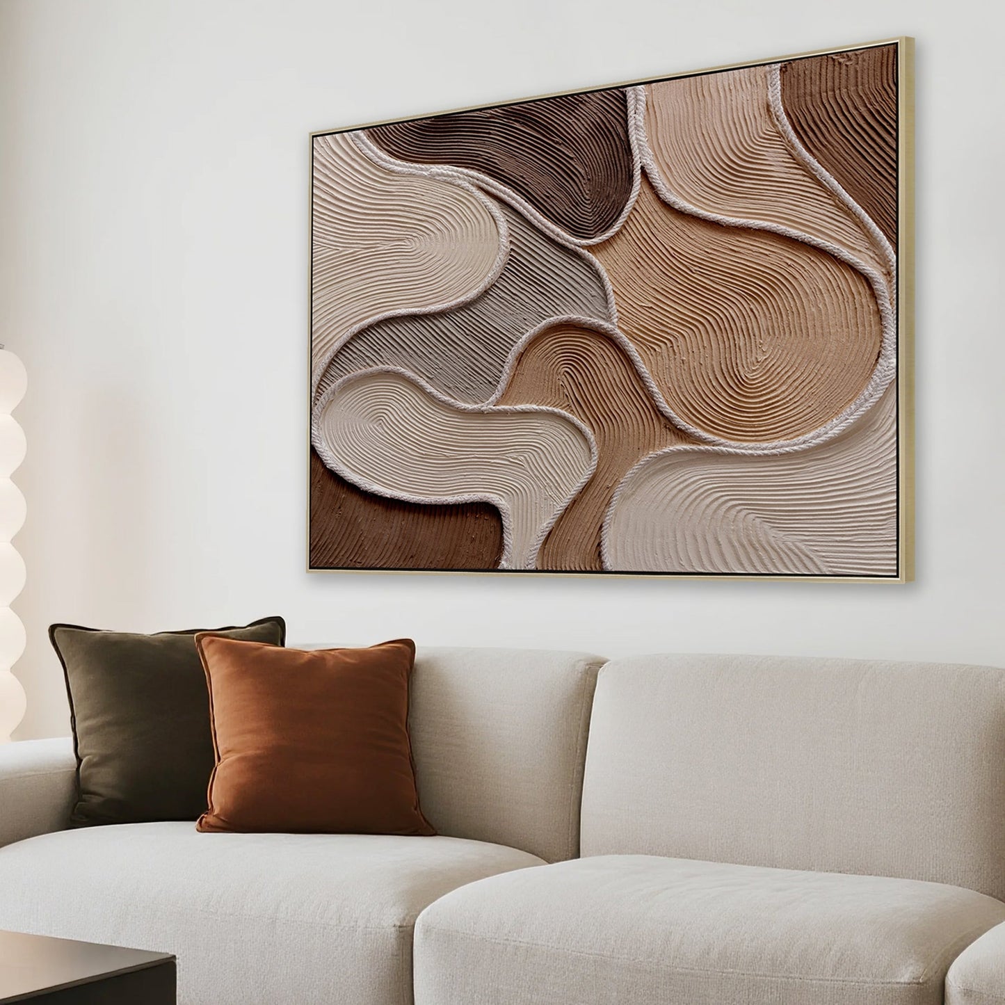 CAR12193-CLO 120 x 90cm Framed Canvas - Natural