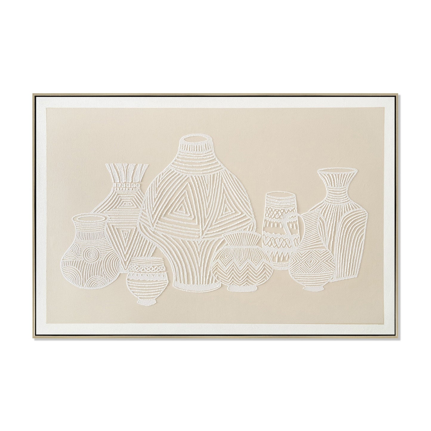 CAR12198-CLO 120 x 80cm Framed Canvas - Natural