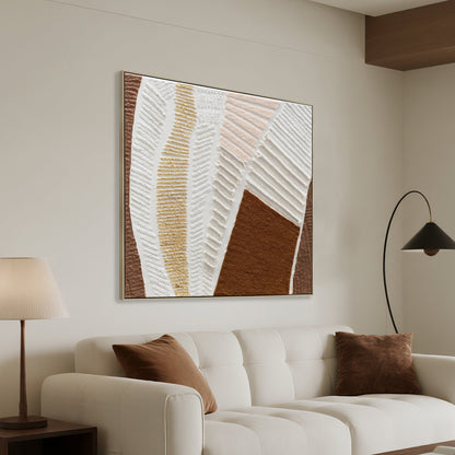 CAR12200-CLO 100 x 100cm Framed Canvas - Natural