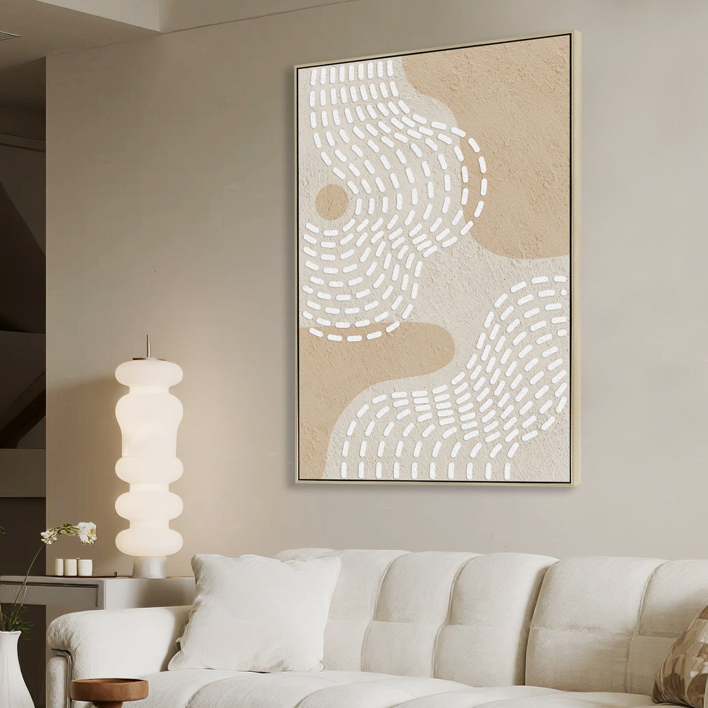 CAR12203-CLO 80 x 120cm Framed Canvas - Natural