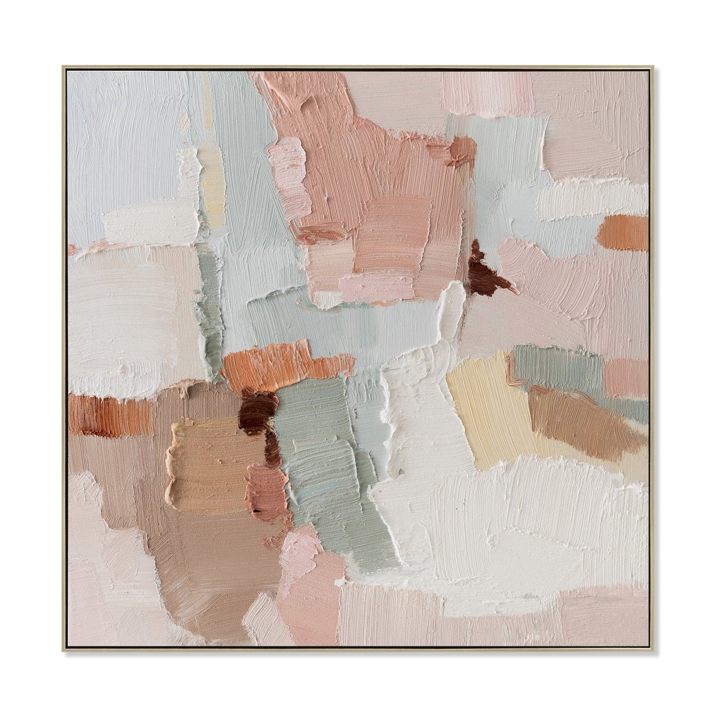 CAR12214-CLO 100 x 100cm Framed Canvas - Natural