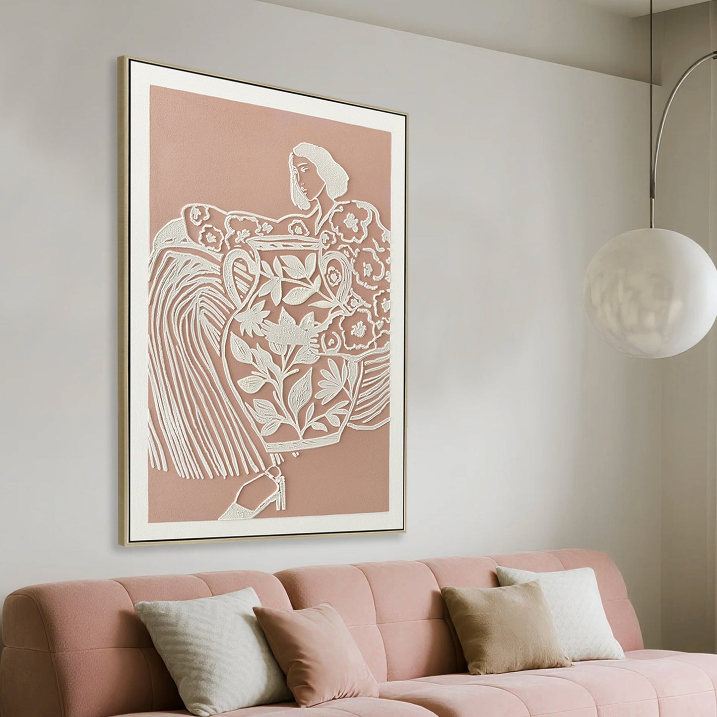 CAR12216-CLO 60 x 90cm Framed Canvas - Natural