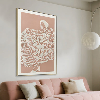 CAR12216-CLO 60 x 90cm Framed Canvas - Natural