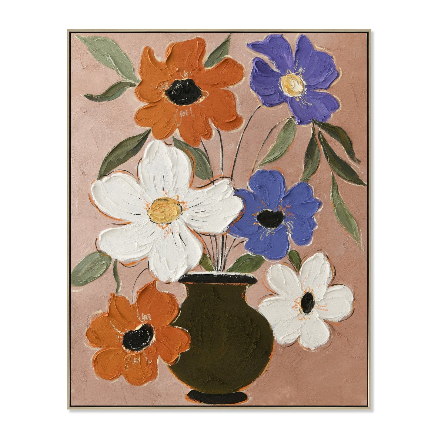 CAR12217-CLO 80 x 100cm Framed Canvas - Natural