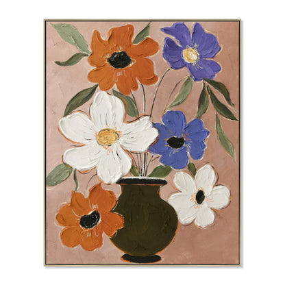 CAR12217-CLO 80 x 100cm Framed Canvas - Natural