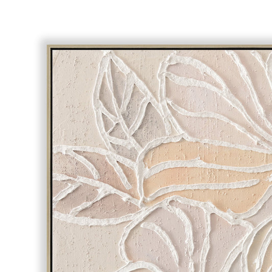 CAR12218-CLO 80 x 80cm Framed Canvas - Natural