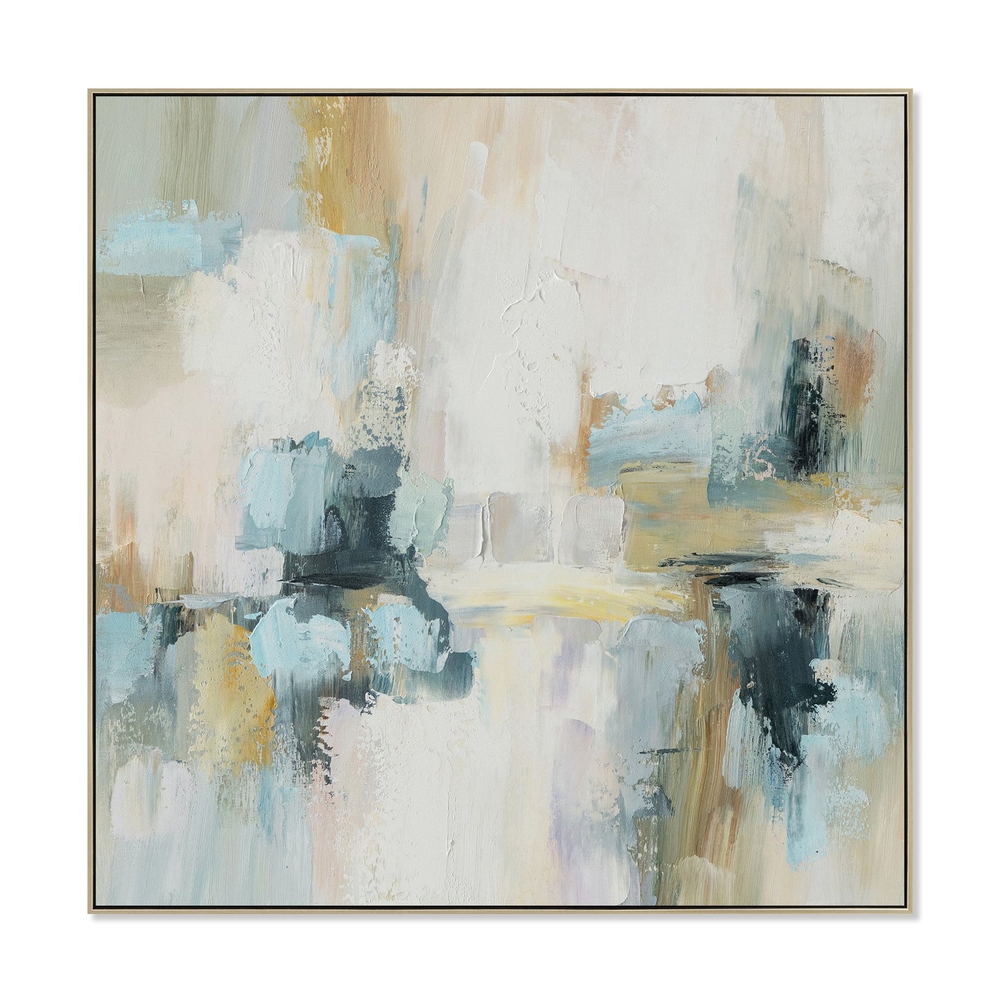 CAR12219-CLO 80 x 80cm Framed Canvas - Natural