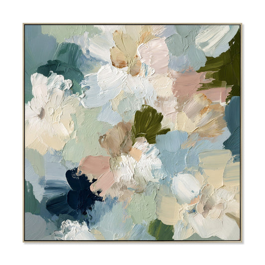 CAR12221-CLO 100 x 100cm Framed Canvas - Natural