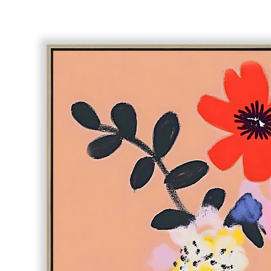 CAR12229-CLO 60 x 60cm Framed Canvas - Natural