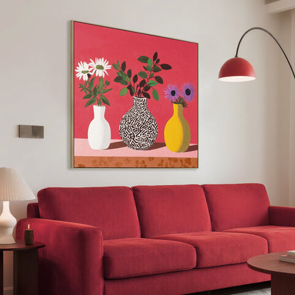 CAR12231-CLO 40 x 40cm Framed Canvas - Natural