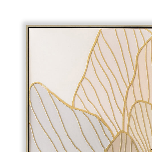 CAR12235-CLO 80 x 80cm Framed Canvas - Natural