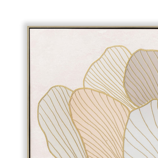 CAR12236-CLO 80 x 80cm Framed Canvas - Natural