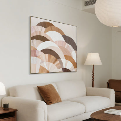 CAR12237-CLO 80 x 80cm Framed Canvas - Natural