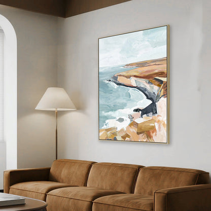 CAR12241-CLO 80 x 120cm Framed Canvas - Natural